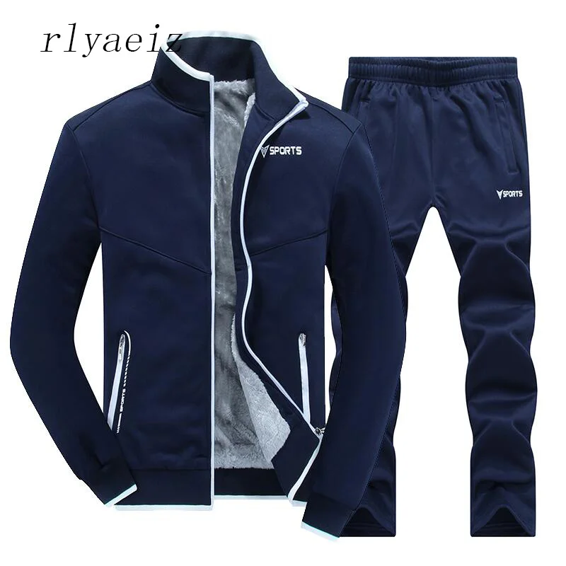 Rlyaeiz trainingspak mannen Hoodies + Pants 2 Piece Set Men Tracksuit ...