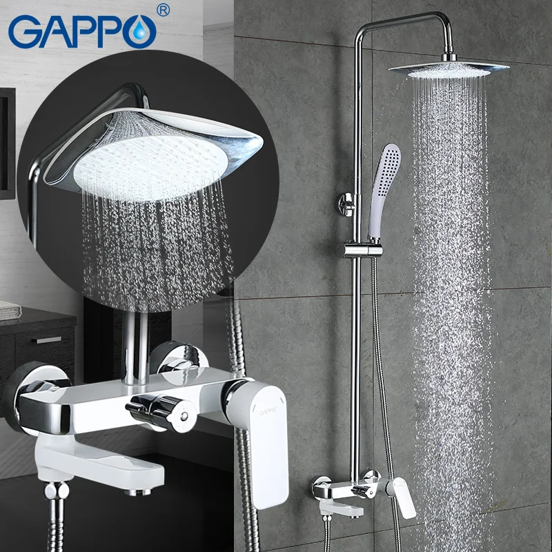 GAPPO сантехника набор ванной Душевой кран для ванны смеситель для душа кран дождь Душевая Головка Набор Водопад ванна кран