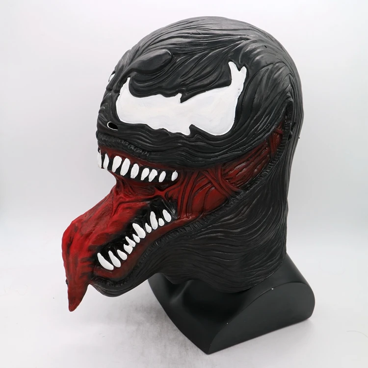 The Venom Cosplay Black Venom Mask Spider-Man Venomous Guardian Latex Mask Unisex Chrismas Halloween Purim Party Cosplay