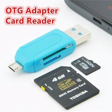 3 in 1 Multi-function SD TF Card Reader Micro USB OTG cable Adapter for Samsung Xiaomi Huawei Android Mobile Phones Computer