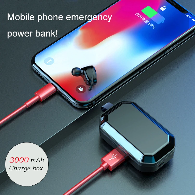 DioIono Bluetooth 5 0 TWS беспроводные наушники IPX7 Водонепроницаемая гарнитура с сенсорным