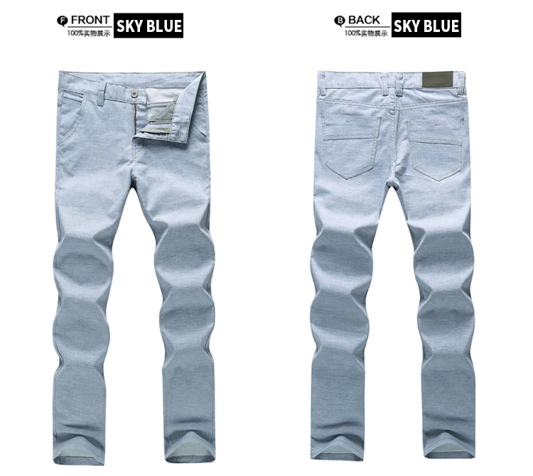 HCXY, высококачественные мужские льняные брюки, мужские повседневные летние тонкие брюки, мужские брюки, мужские брюки, размер 38