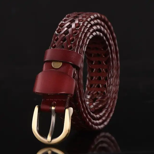 women Braided Belt For Men's Woven Belt Luxury Genuine Leather Cow Straps Hand Knitted Designer Men For Jeans Girdle Male belts women 3