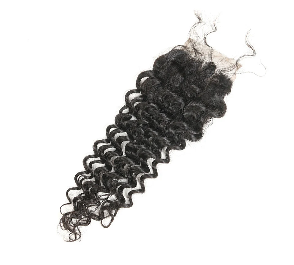 Hair Villa Brazilian Deep Wave Remy Human Hair Lace Closure 4 4 Free Part Middle Part Three Part Brazilian Hair Closure (7)