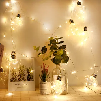 

Portable bottle lights Modern Fairy Garland Originality 100 leds Loving Heart Decorative led String lights Battery Powered