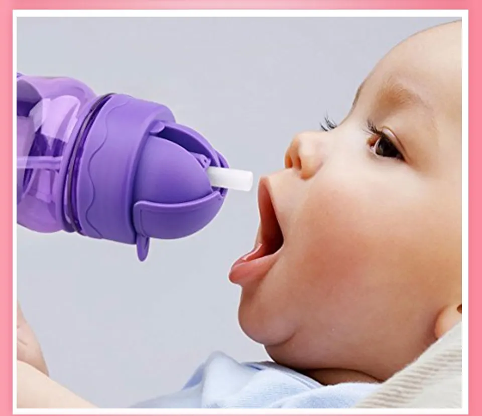 300ml BPA Free Sport Water Bottle For Kids Water Bottle With Straw Eco-friendly Tritan Children Baby My Bottles ZCForest        _12