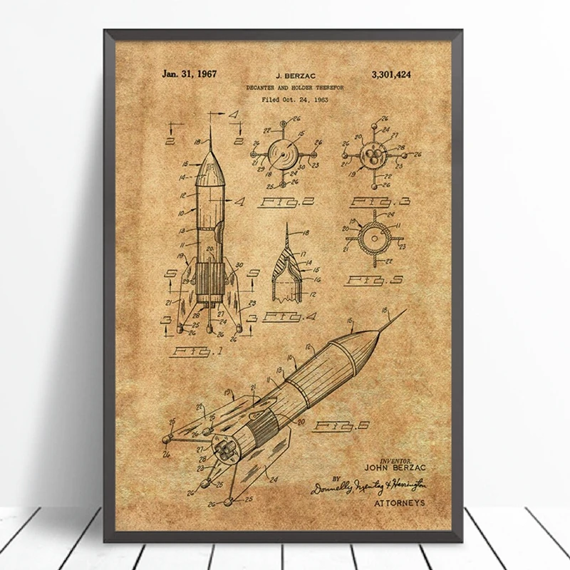 Rocket Ship Wall Art Print