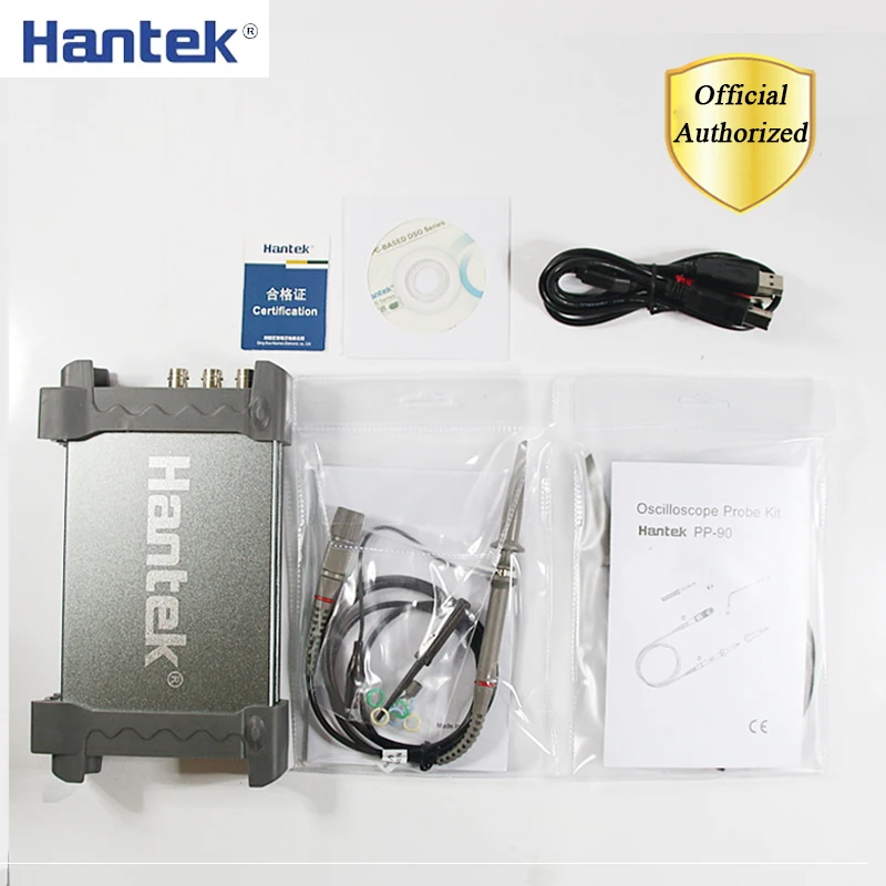 Hantek 6022BE PC USB Portable Digital Oscilloscope Handheld 6022BE Digital Storage 2 Channels 20MHz 48MSa/s Oscilloscope