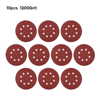 

Lot 10pc 5 8Hole 80-2000Grit Sanding Discs Paper Orbit Sander Pad Hook Loop DIY