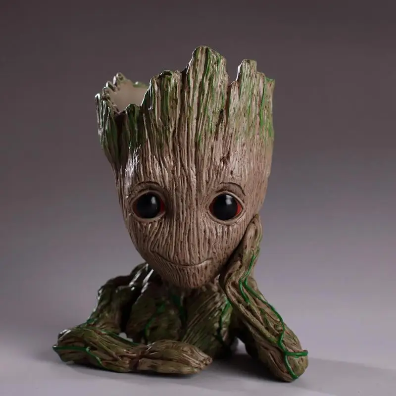 New Baby Groot Flower Pots Planter Action Figures Toy Tree Man Cute Model Toy Pen Flower Pot Home Decoration Gifts