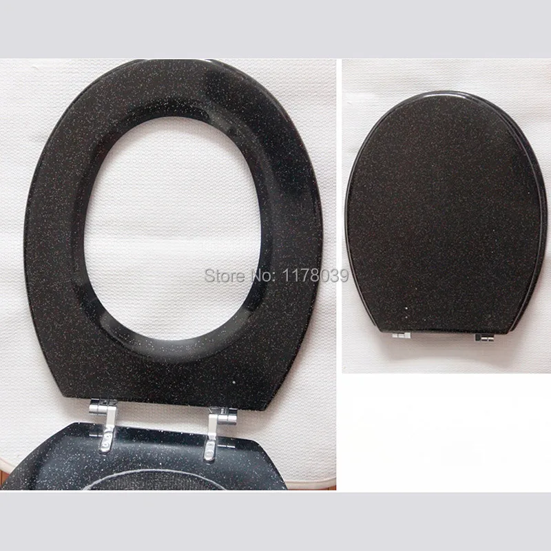 Высококачественная смола черный цвет для туалета сиденья, утолщенные универсальные UVO Тип обычные сиденья для унитаза, J17563