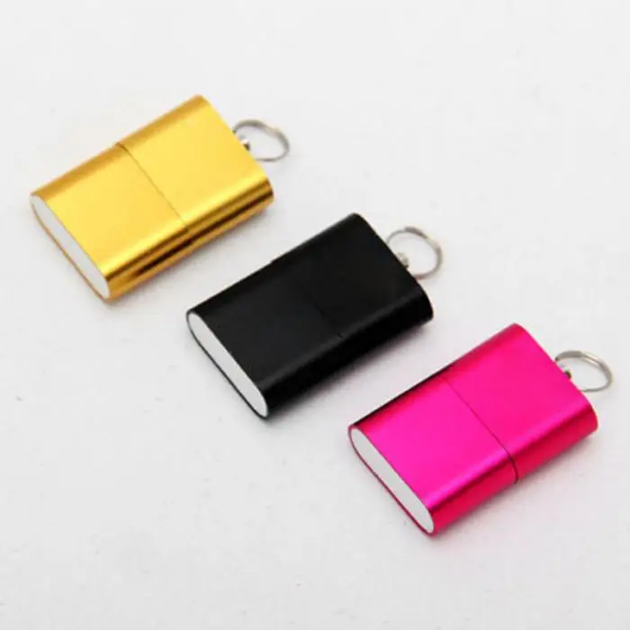 2 предмета мини Card Reader Micro SD flash SDHC высокой Скорость USB адаптер случайный цвет EM88