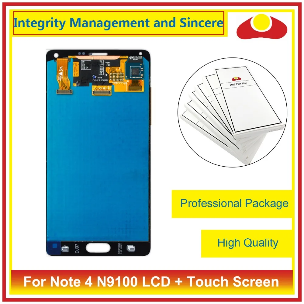 

10Pcs DHL EMS Replacement For Samsung Galaxy Note 4 LCD N9100 N910F Full Lcd Display Touch Screen Digitizer Assembly Complete