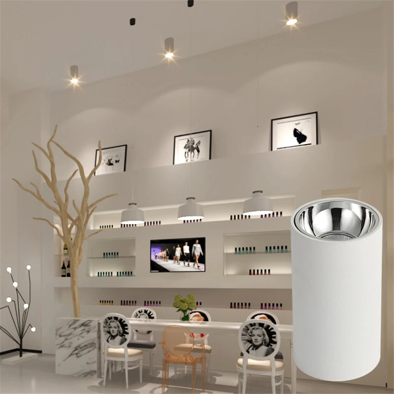  85-265Vac 5-20W LED surface mounted ceiling spot lamp color ring 30 degree beam angle brightness ch - 32931541207