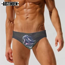 Новинка года Объёмный рисунок(3D-принт) мужские плавки для купания 5 цветов Треугольники мультфильм красивый водных видов спорта Maillot De Bain пляжные