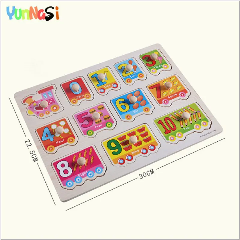 YunNasi Puzzle Toys Kids Cartoon Animal Number Letter