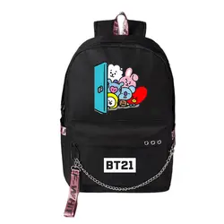 BangtanBoys школьная сумка, очаровательные мультфильм сумка корейской версии мужской и женский студенческий рюкзак BMH287