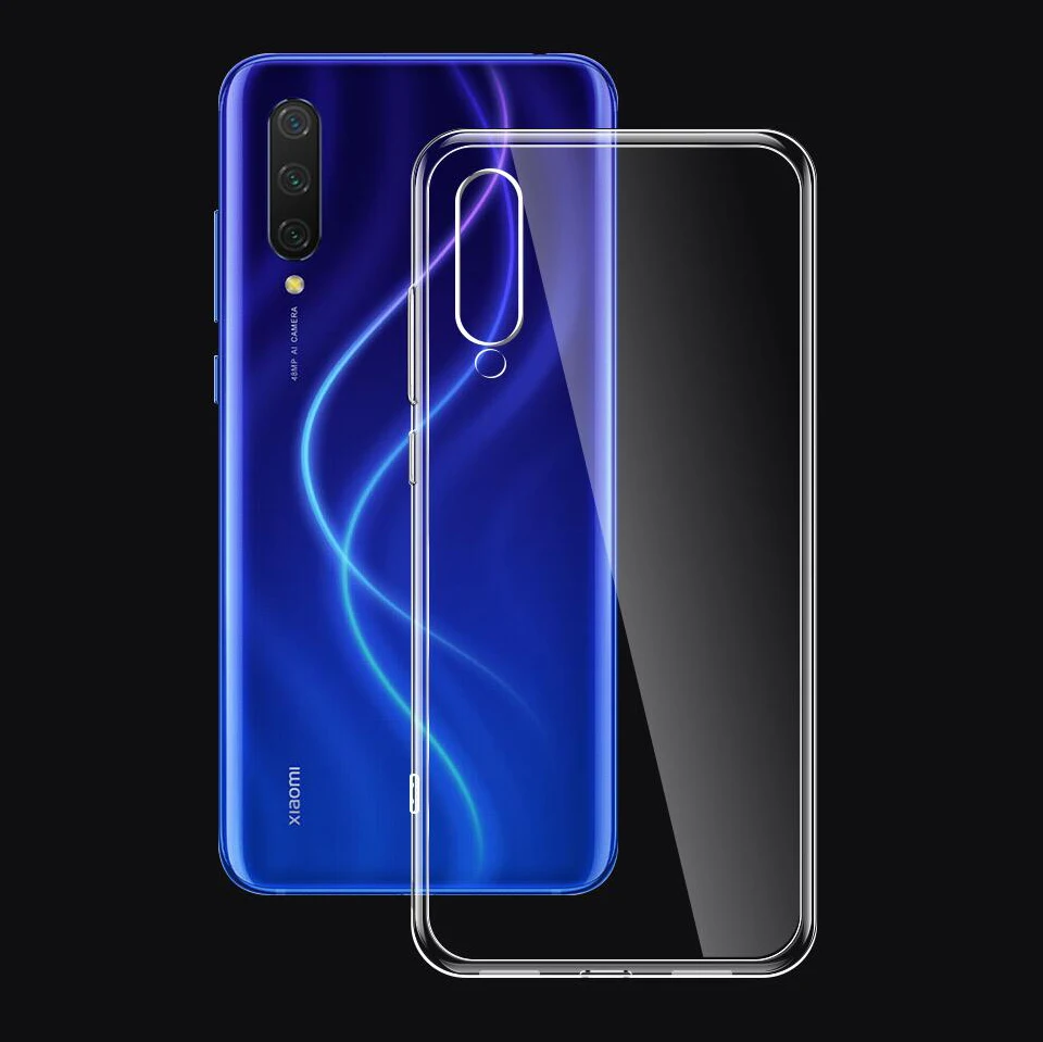 Чехол Makavo для Xiaomi Mi A3 тонкий прозрачный силиконовый мягкий ТПУ чехол накладка