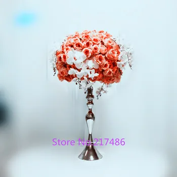 

come new Metal Gold Candle Holders Road Lead Table Centerpiece Stand Pillar Candlestick For Wedding Candelabra Flowers Vases