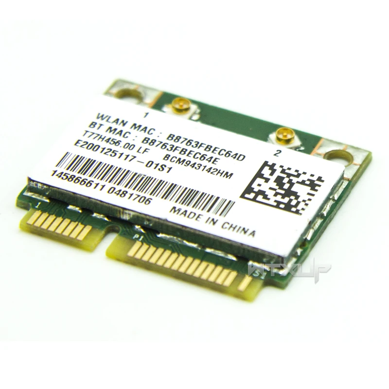 lan card Broadcom BCM943142HM BCM943142 150Mbps Mini PCI-E Wireless Wlan Card 802.11b/g/n WIFI Bluetooth 4.0 PC Adapter wifi card