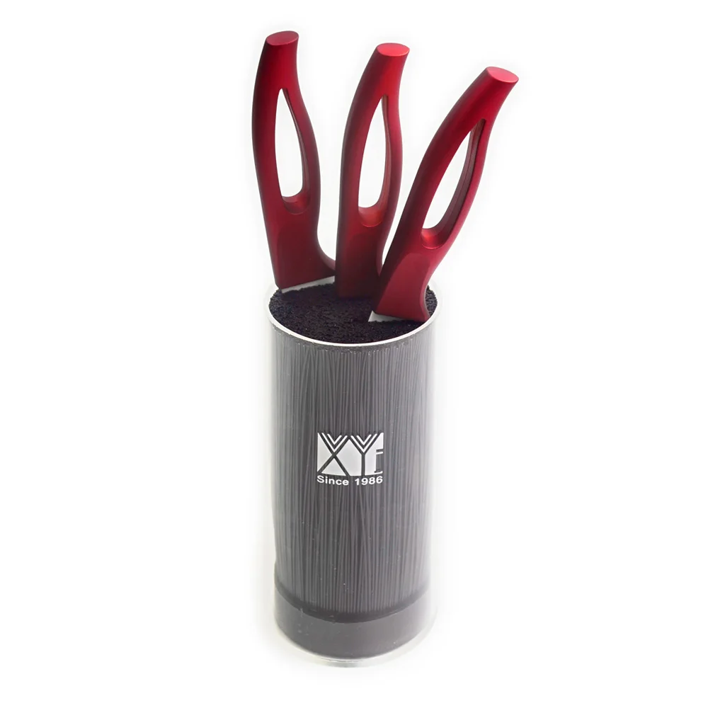 XYJ Brand Acrylic+Pp Knife Holder For 3" Paring 4" Utility 5" Slicing