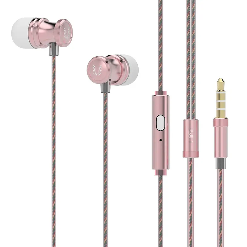Uiisii US80 In-Ear Hi-Fi Наушники Ми поршень 4 с проводной Управление MIC круг железо