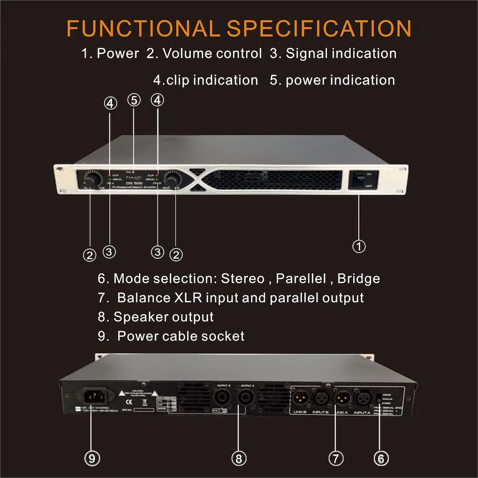 1U Professional Power amplifier11