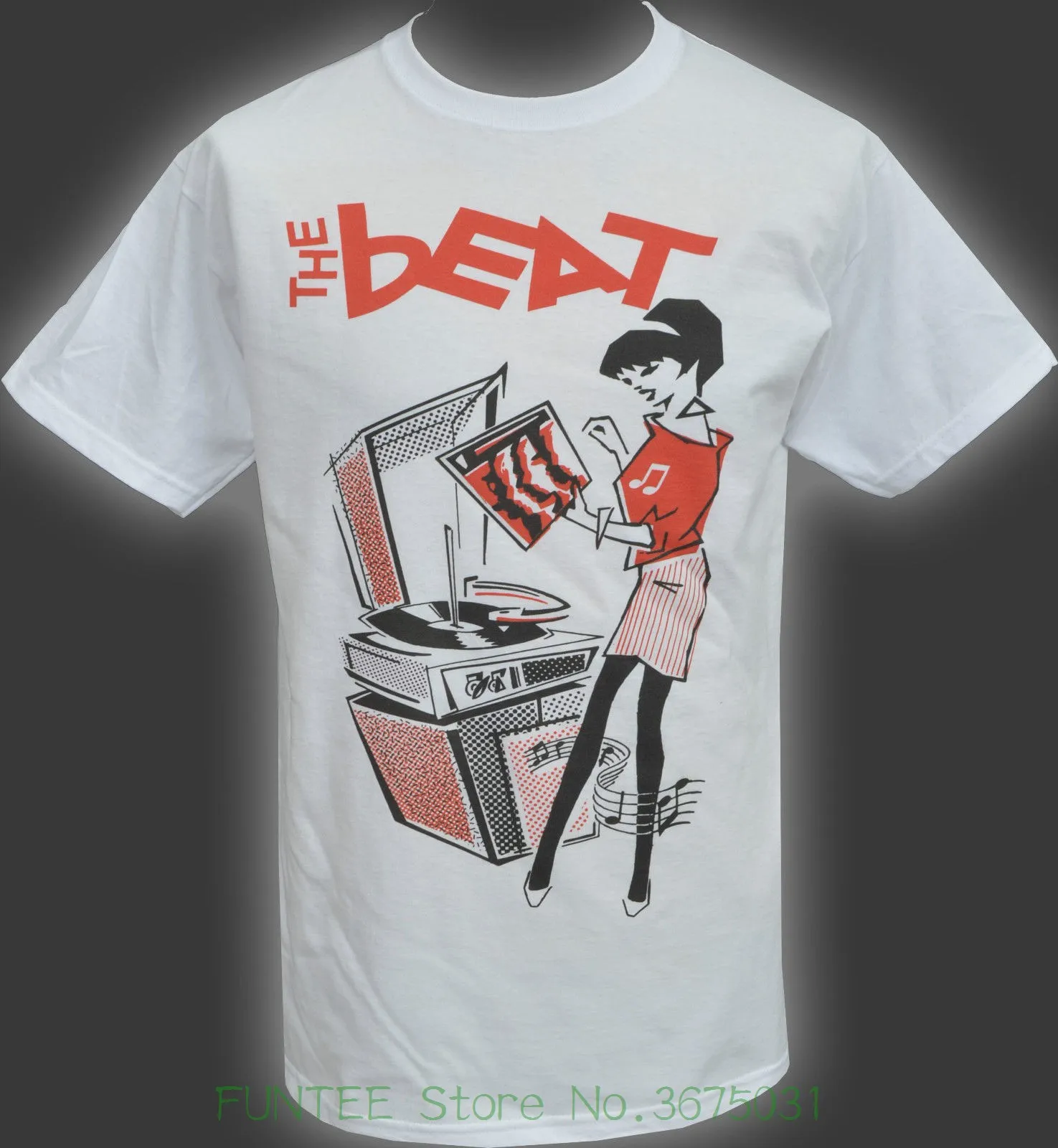 Funny Print Tops Men Mens White T shirt The Beat Two Tone Ska English
