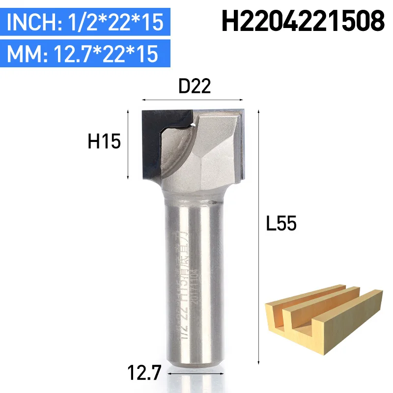 HUHAO 1 шт. 1/" хвостовик алмазное CVD покрытие очистка нижней концевой фрезы деревообрабатывающий резак слоттер гравировальный инструмент PCD фрезы - Длина режущей кромки: H2204251508