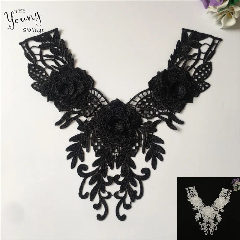 High quality Venetian Fabric Dress Applique Costume Sewing Trim DIY Lace Neckline Collar Decorative Accessories YL1666-YL1667 | Дом и сад