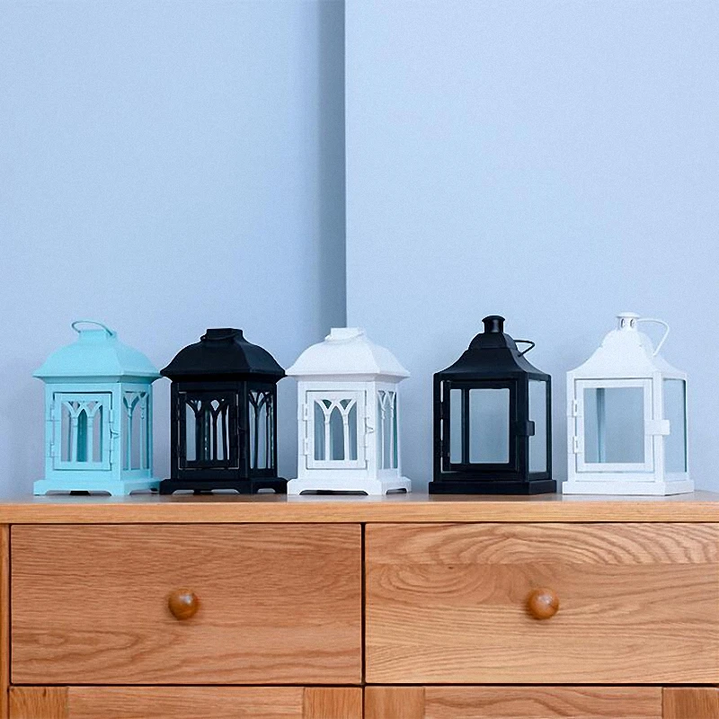 Металлическая стеклянная подсвечник PINNY в европейском стиле Современный