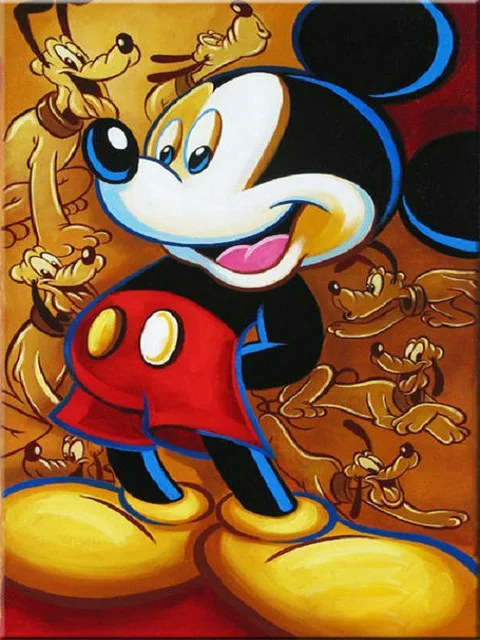 5D Diy Diamond Painting Cross Stitch Disney full square Embroidery cartoon Mickey mouse picture Fashion crafts mosaic | Дом и сад