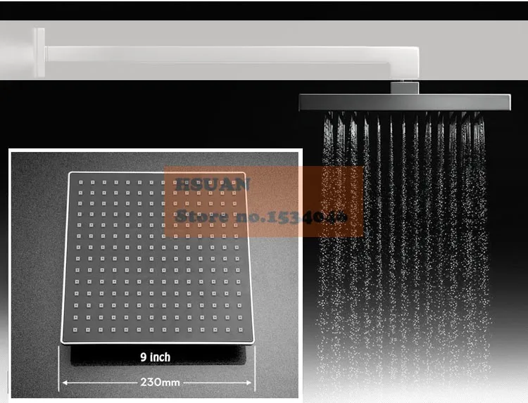 Аксессуары для ванной комнаты, 9 дюймов(230*230 мм), большой размер, насадка для душа
