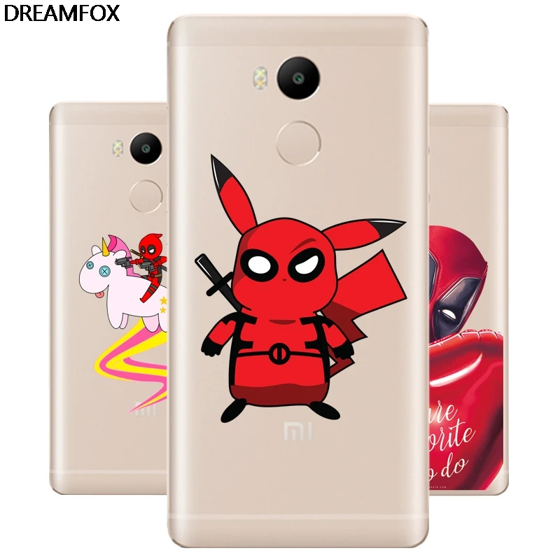 DREAMFOX L576 Deadpool Soft TPU Silicone Case Cover For Xiaomi Redmi Note 3 4 5 Plus 3S 4A 4X 5A Pro Global |