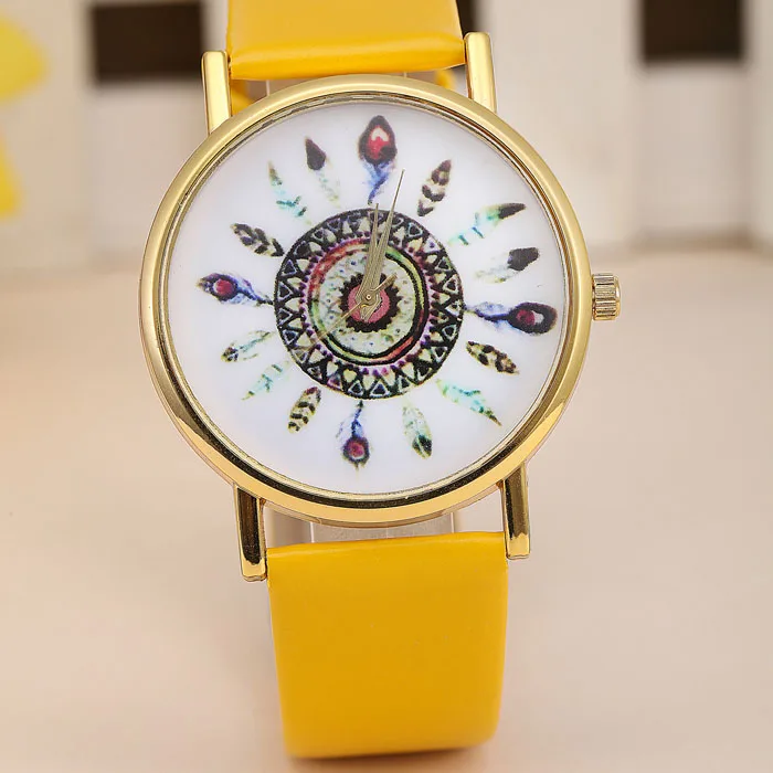 

Women Watch Peacock Feather Dial Multi-color Optional CHIC Casual Quartz Wrist Watch reloj de mujer montres femme relojes mujer