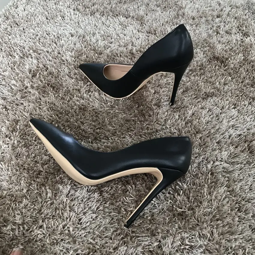 Брендовая обувь женские туфли на высоком каблуке туфли-лодочки на каблуке 12 см Женская обувь пикантные черные и коричневые модельные туфли на шпильке для вечеринки