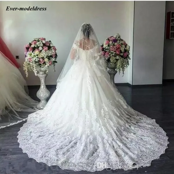 Vestido De Noiva, кружевное бальное платье, свадебное платье,, с открытыми плечами, милое, с открытой спиной, с аппликацией, Роскошные свадебные платья, Robe De Mariee