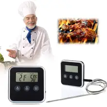 

LCD Digital Probe Barbecue Timer Food Cooking Thermometer Garden Supplies Digital Professional Timer Meat Thermometer