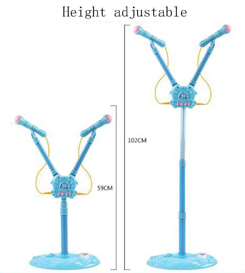 Двойной микрофон караоке головоломка раннее образование с мобильный телефон, микрофон инструмент ролевые игры игрушки в подарок