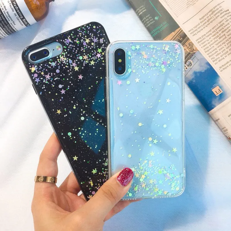 Мягкий чехол с блестками и звездами для huawei p20 Lite p30 mate20 pro Nova 2 Plus P8 lite 2017 P9 P10 P20 Pro Honor