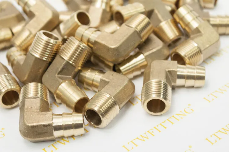 LTWFITTING латунный штуцер с Колено 90 градусов внутренним диаметром 1/2 дюйма x 3/8 NPT