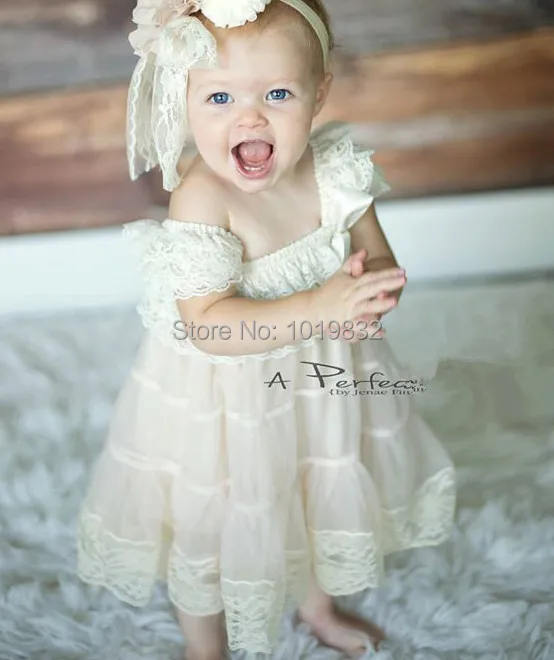 Deluxe Baby Girl Lace Dress Flower Girl Dresses For ...