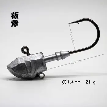 

Fishing hook 1pcs 25g Lead Head Jigging Hook Worm Pesca for Soft Bait Jig Head Lure Fishing Tackle