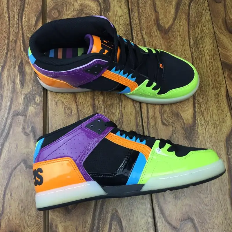 OSIRIS NYC 83 Mid Men Rainbow Multi Color Skate Skate Shoes Menwear Low
