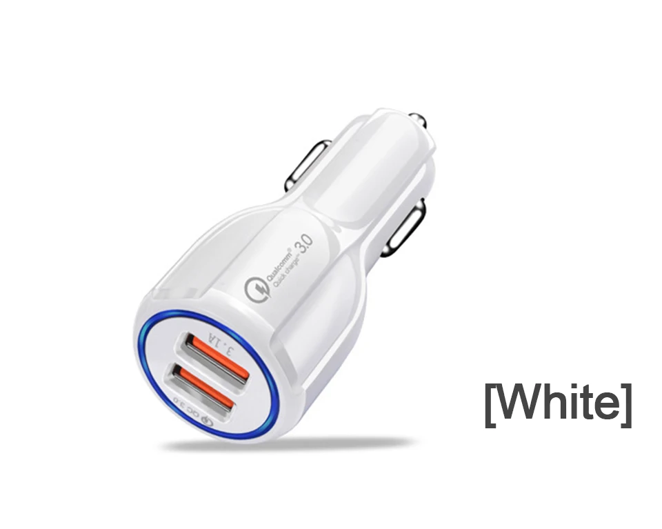 Quick QC3.0 Car Charger Quick Charge Dual USB Fast Charging Cable For Mobile Phone Fast Charging Car-charger Charge Adapter (10)