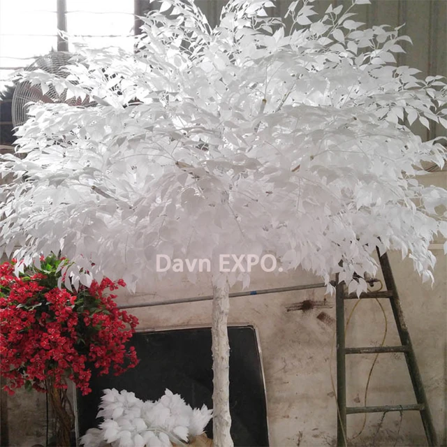 120 Pcs White Wedding Props Stage Background Decoration Flower 120 Pcs White Wedding Props Stage Background Decoration Flower Artificial Banyan Biloba Tree Branches