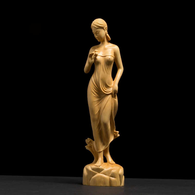 

High quality Woodcarving hall Ornaments Figure statue Manual craft Small ornaments Wooden crafts Sculpture Decorations gifts