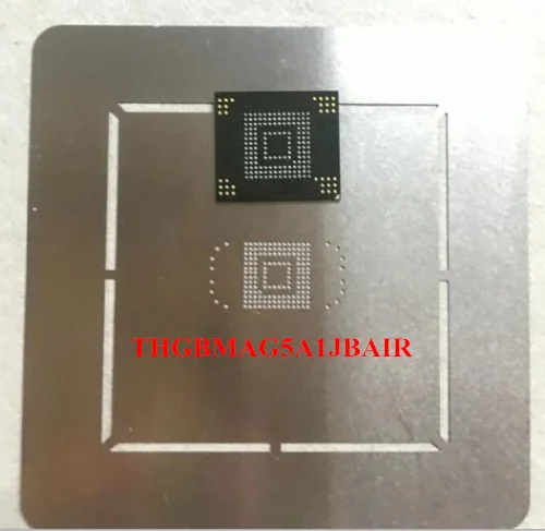 

1pair/lot 1pcs eMMC THGBMAG5A1JBAIR +1pcs BGA reballing reball stencil
