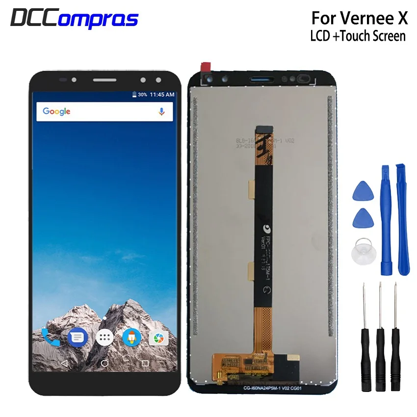 Оригинальный ЖК дисплей Vernee x кодирующий преобразователь сенсорного экрана в