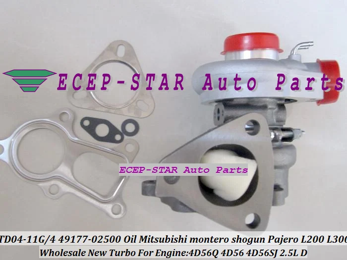TD04-11G-4 49177-02500 Oil Cooled Turbo Turbocharger For Mitsubishi MONTERO SHOGUN Pajero II TD L200 L300 4D56 4D56SJ 4D56Q 2.5L D (3)